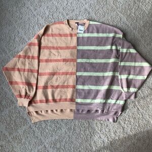 Free People Striped Colorblock Sweater